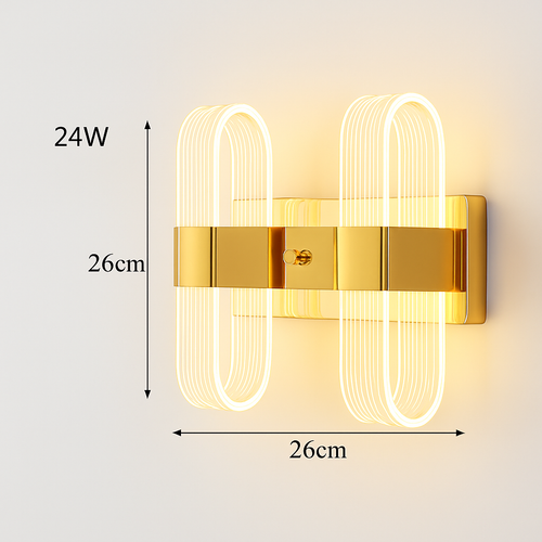 applique murale LED moderne elliptique pour décoration intérieure - vue 6 sur 9