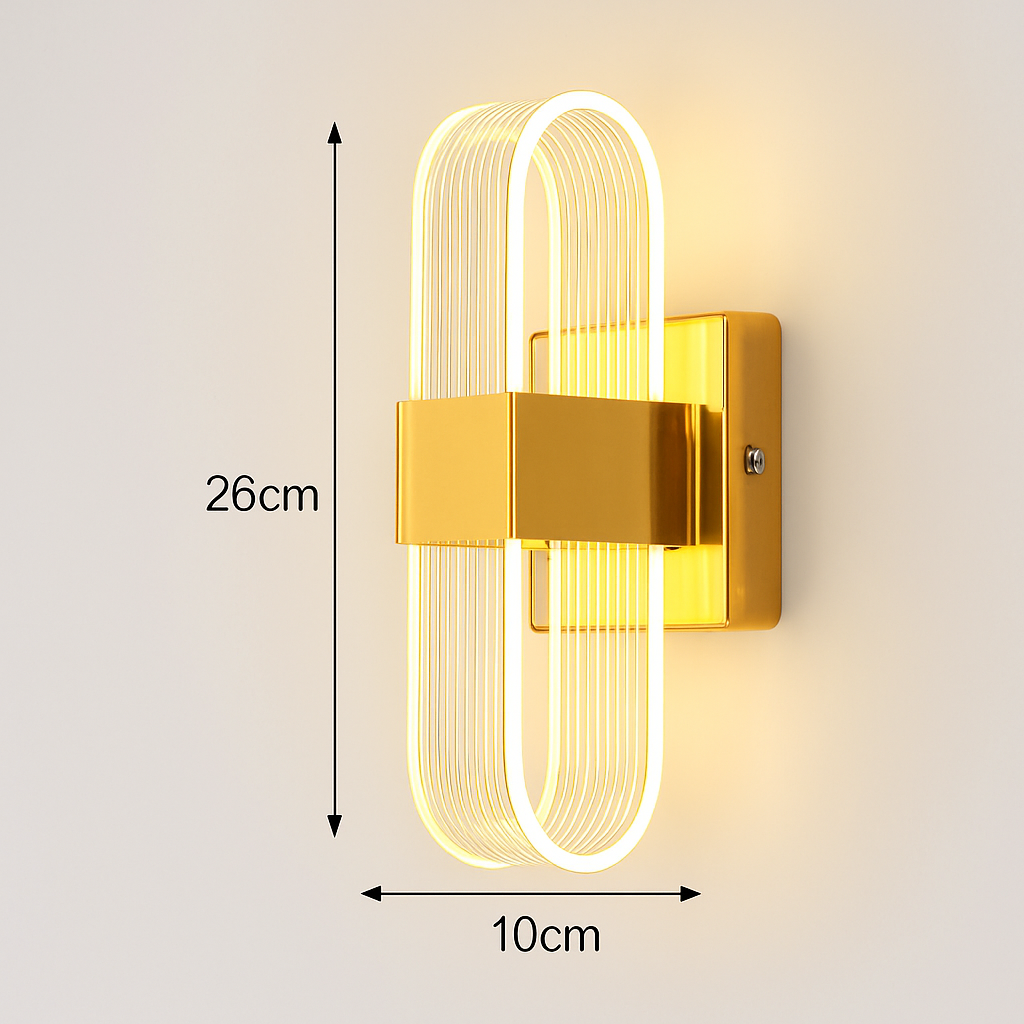 applique murale LED moderne elliptique pour décoration intérieure - vue 7 sur 9