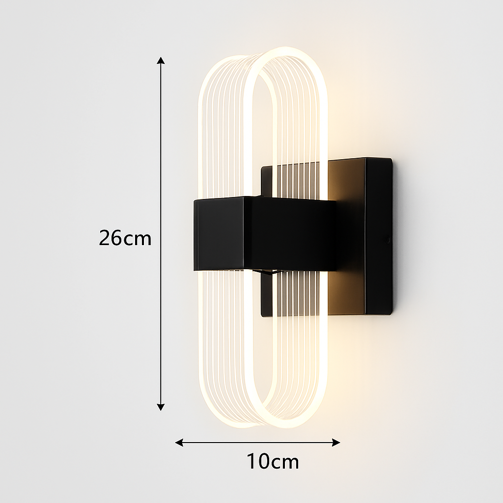 applique murale LED moderne elliptique pour décoration intérieure - vue 9 sur 9