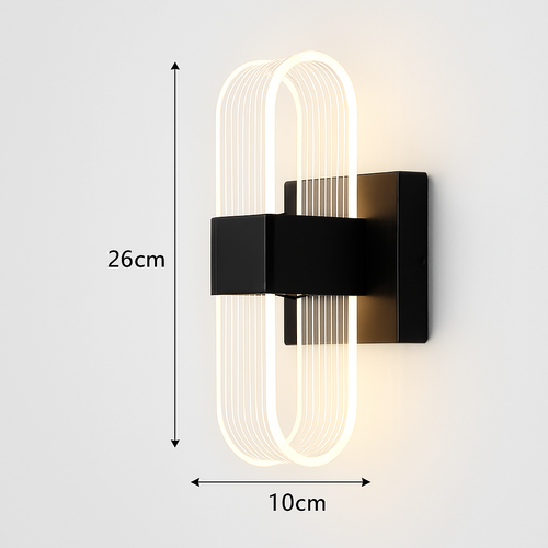 applique murale LED moderne elliptique pour décoration intérieure - vue 10 sur 9