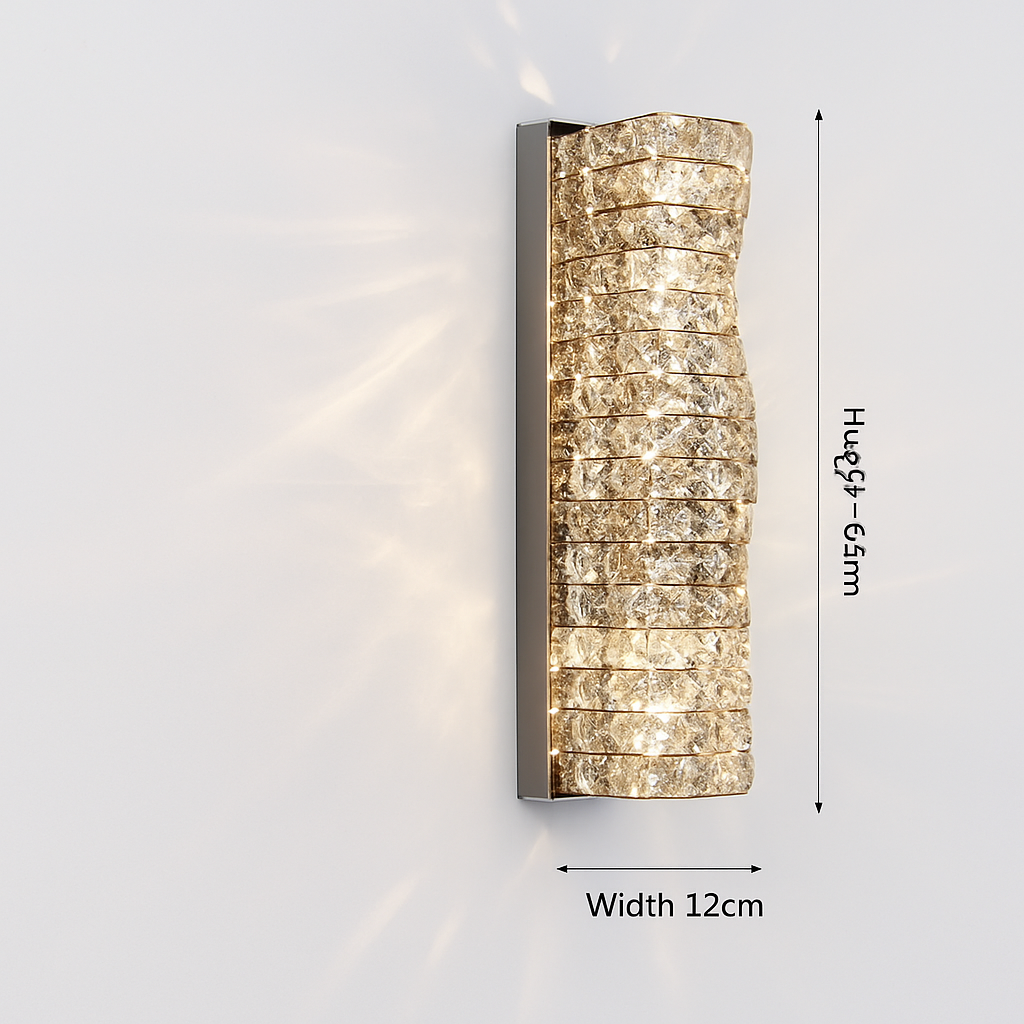 applique murale led moderne en cristal k9 de luxe décorative - vue 11 sur 19