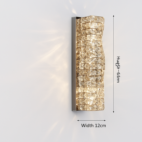 applique murale led moderne en cristal k9 de luxe décorative - vue 12 sur 19