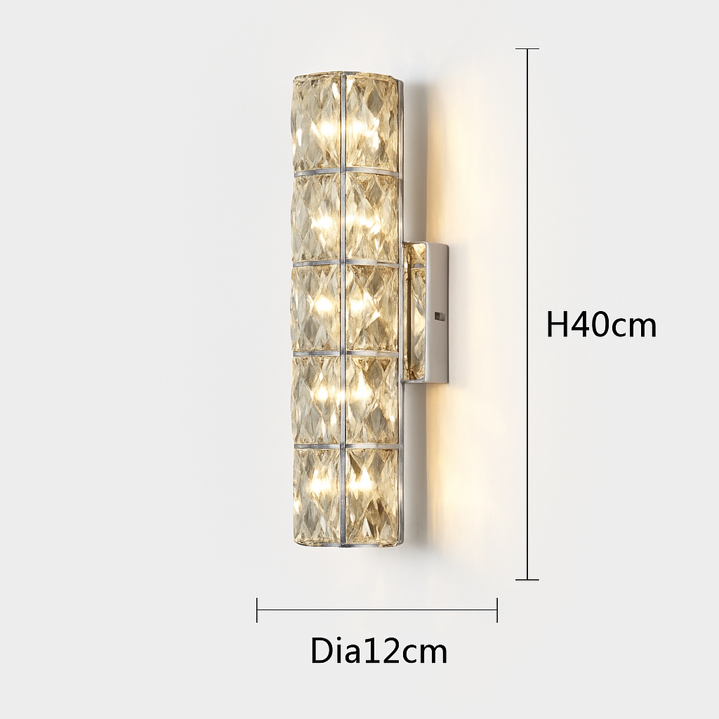 applique murale led moderne en cristal k9 de luxe décorative - vue 17 sur 19