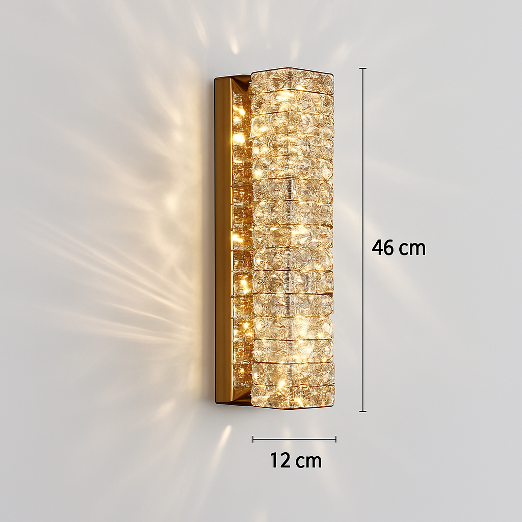applique murale led moderne en cristal k9 de luxe décorative - vue 4 sur 19