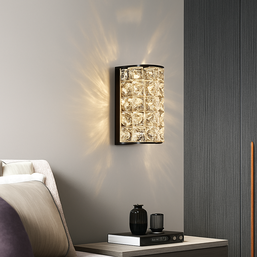 applique murale led moderne en cristal k9 de luxe décorative - vue 5 sur 19