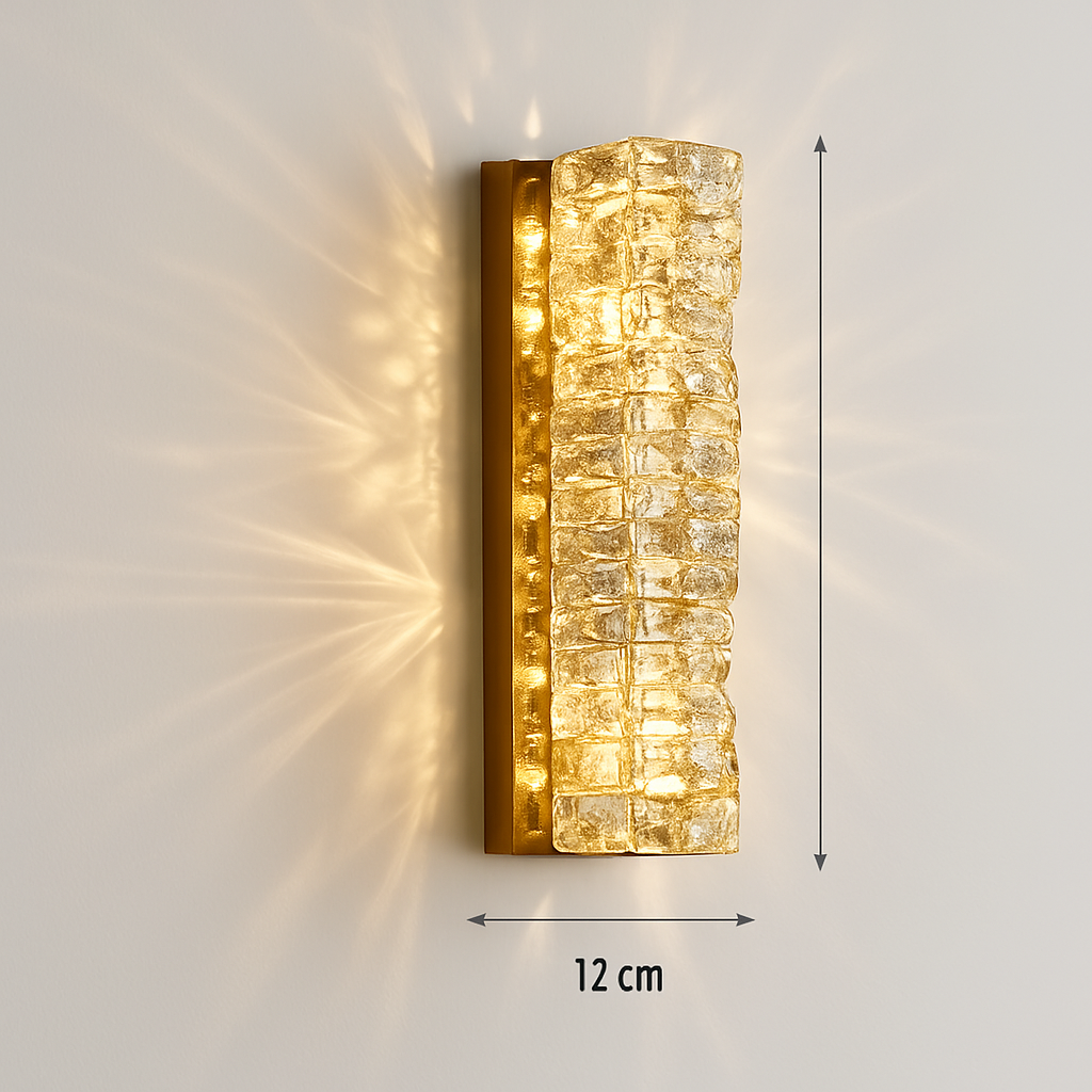 applique murale led moderne en cristal k9 de luxe décorative - vue 8 sur 19