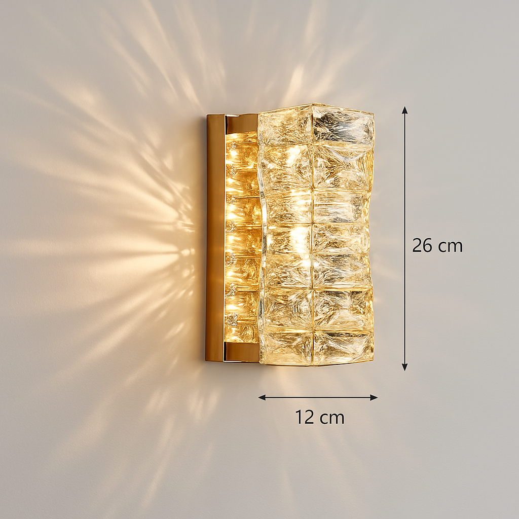 applique murale led moderne en cristal k9 de luxe décorative - vue 9 sur 19