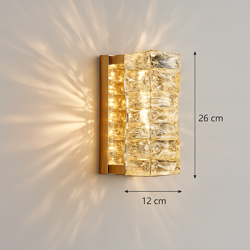 applique murale led moderne en cristal k9 de luxe décorative - vue 10 sur 19