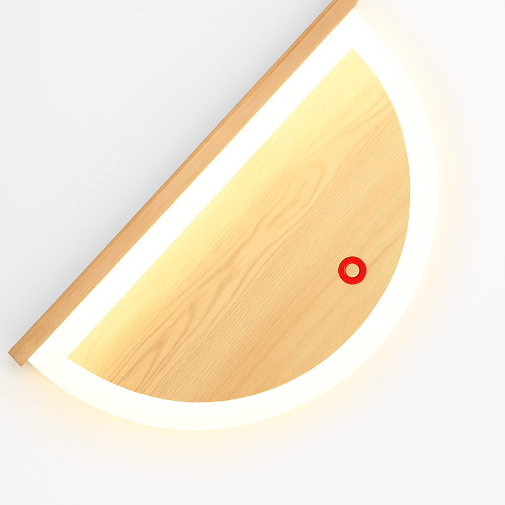 Applique murale LED moderne en Grain de bois de noyer - vue 6 sur 21