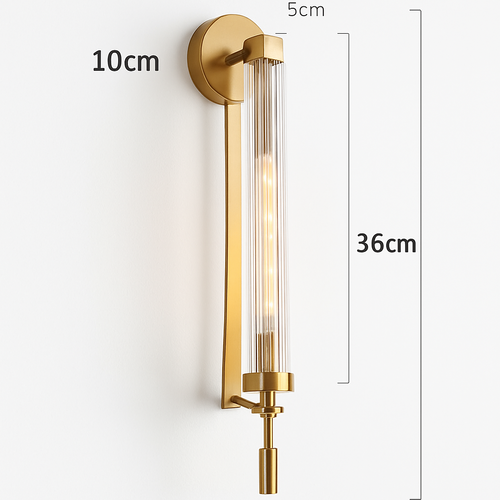 applique murale led moderne en laiton décoration créative - vue 3 sur 8