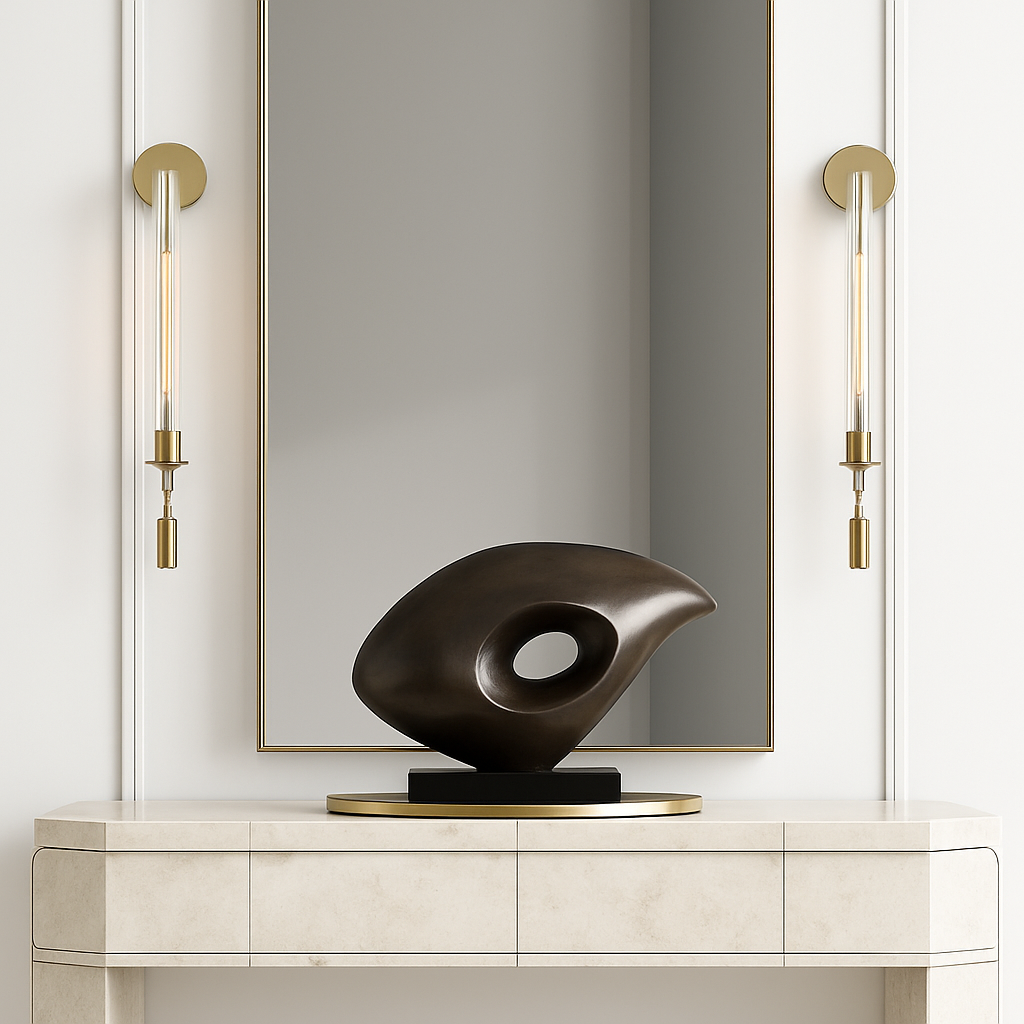 applique murale led moderne en laiton décoration créative - vue 3 sur 8