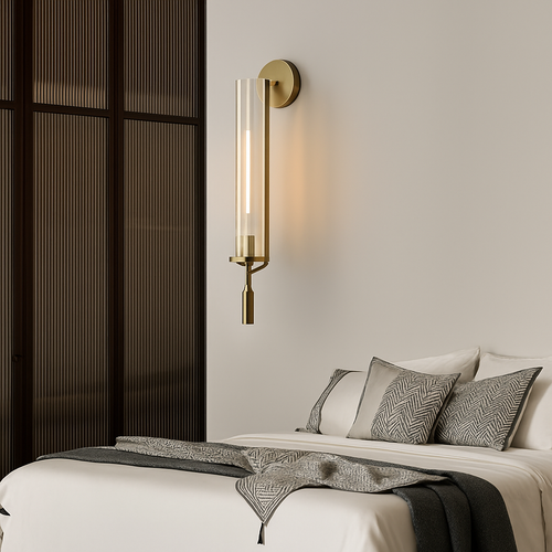 applique murale led moderne en laiton décoration créative - vue 5 sur 8