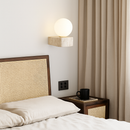 applique murale led moderne en verre avec pierre naturelle