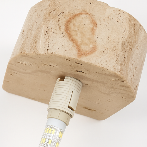 applique murale led moderne en verre avec pierre naturelle - vue 7 sur 7