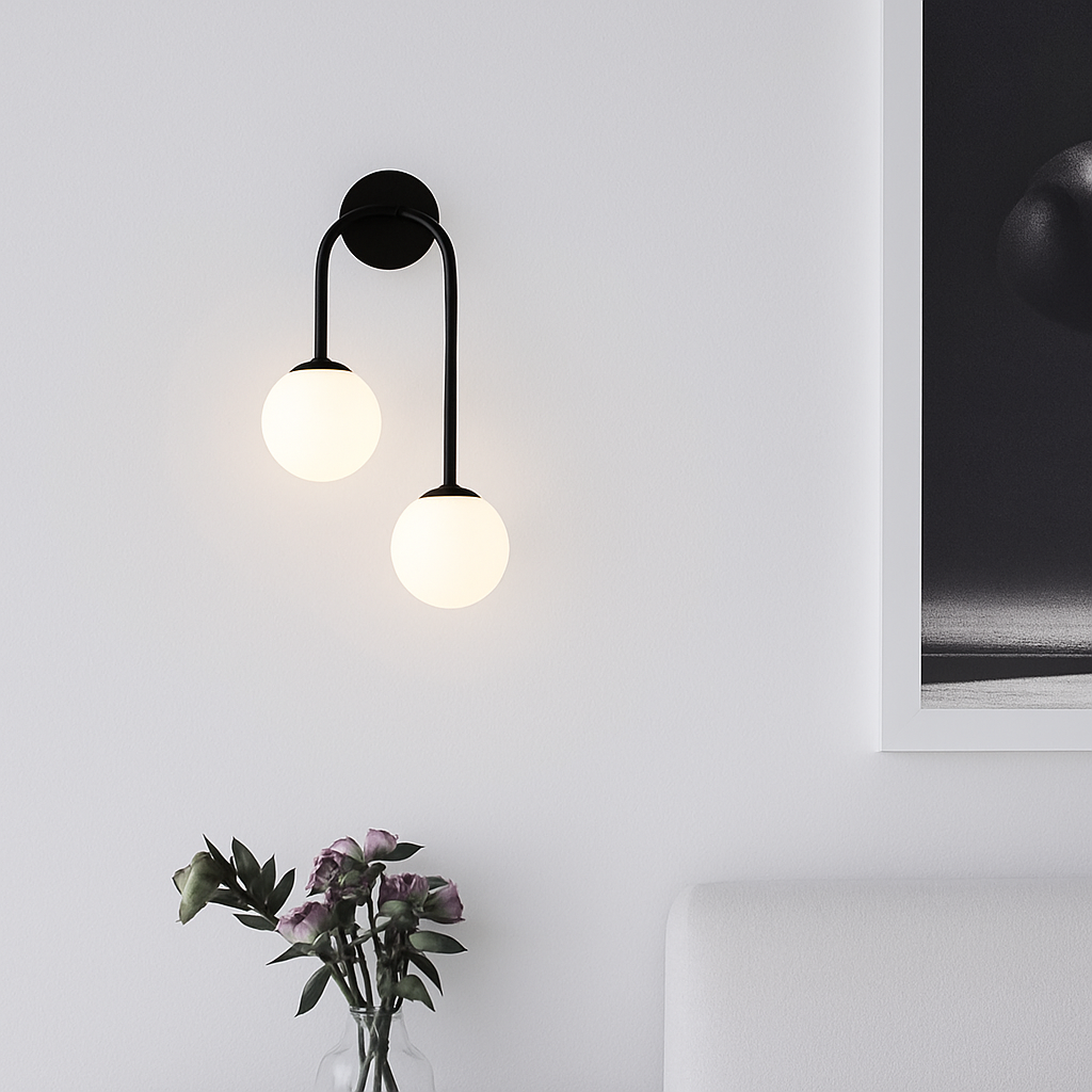 Applique murale LED moderne en verre laiteux - vue 4 sur 10