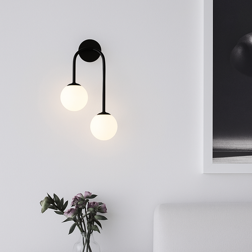 Applique murale LED moderne en verre laiteux - vue 5 sur 10