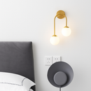 Applique murale LED moderne en verre laiteux
