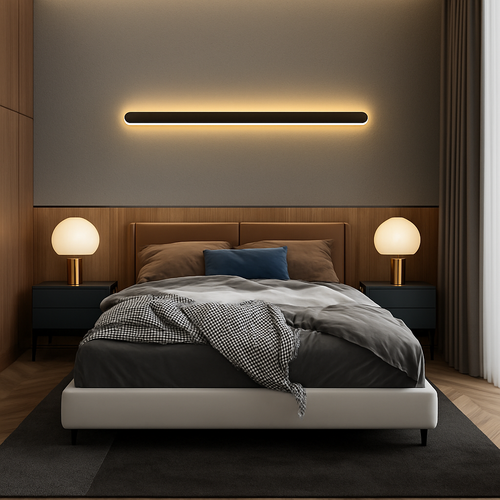 applique murale led moderne à intensité variable avec télécommande intelligente - vue 4 sur 16