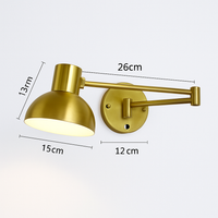 applique murale led moderne à intensité variable télescopique pliable pour étude