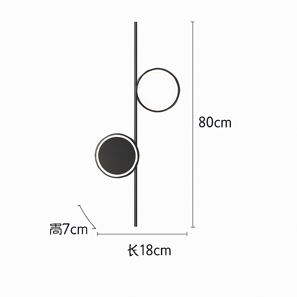 applique murale led moderne simple créativité nordique personnalisée - vue 16 sur 18