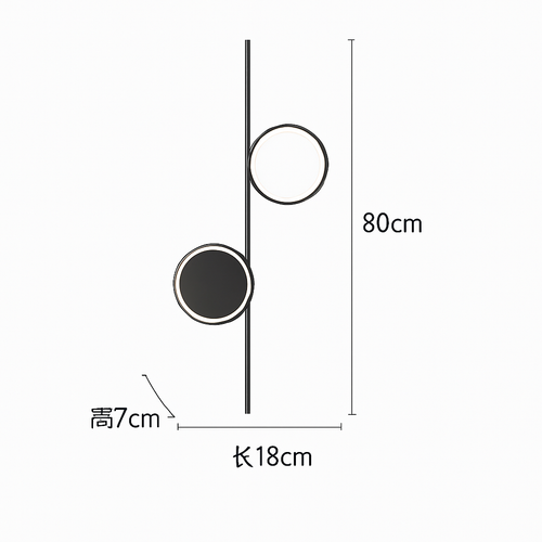 applique murale led moderne simple créativité nordique personnalisée - vue 17 sur 18