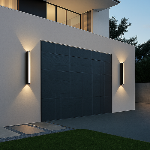 applique murale led moderne étanche en aluminium pour extérieur - vue 3 sur 5