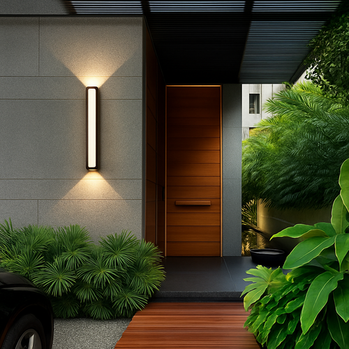 applique murale led moderne étanche en aluminium pour extérieur - vue 4 sur 5