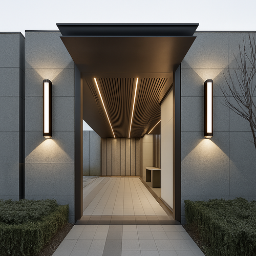 applique murale led moderne étanche en aluminium pour extérieur - vue 5 sur 5