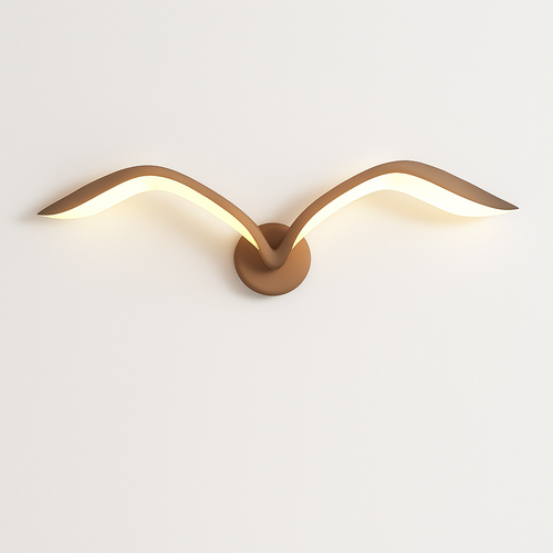 applique murale led modernes en forme de mouette en acrylique - vue 2 sur 8