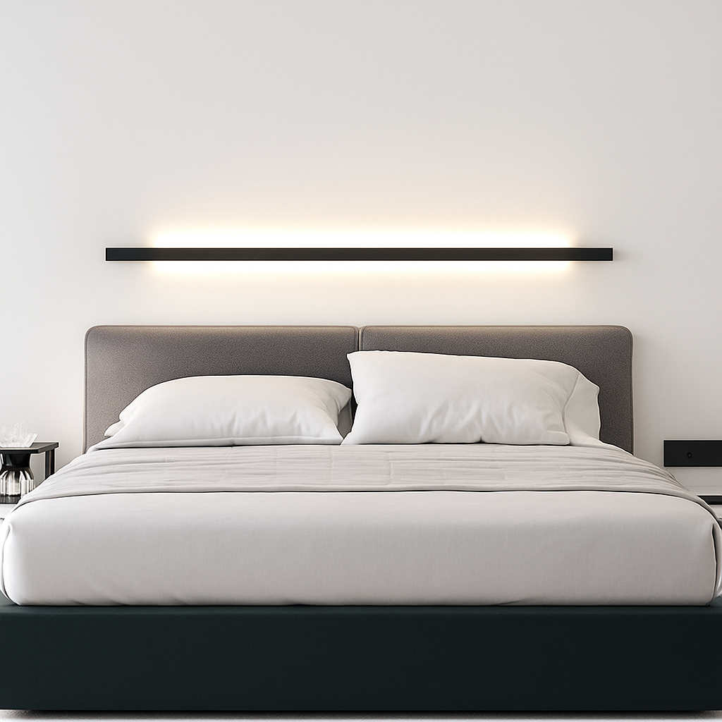 applique murale led modernes linéaires nordique simple éclairage - vue 3 sur 8
