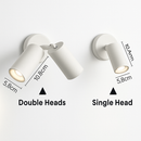applique murale led nordique double tête rotative pour lecture et étude