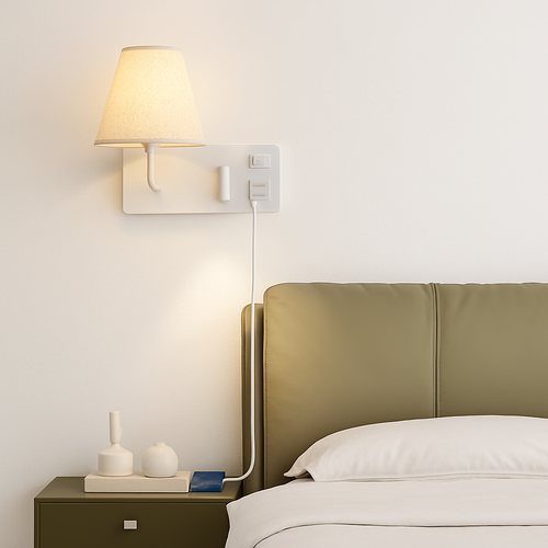 Applique murale LED nordique moderne avec interrupteur USB - vue 7 sur 10
