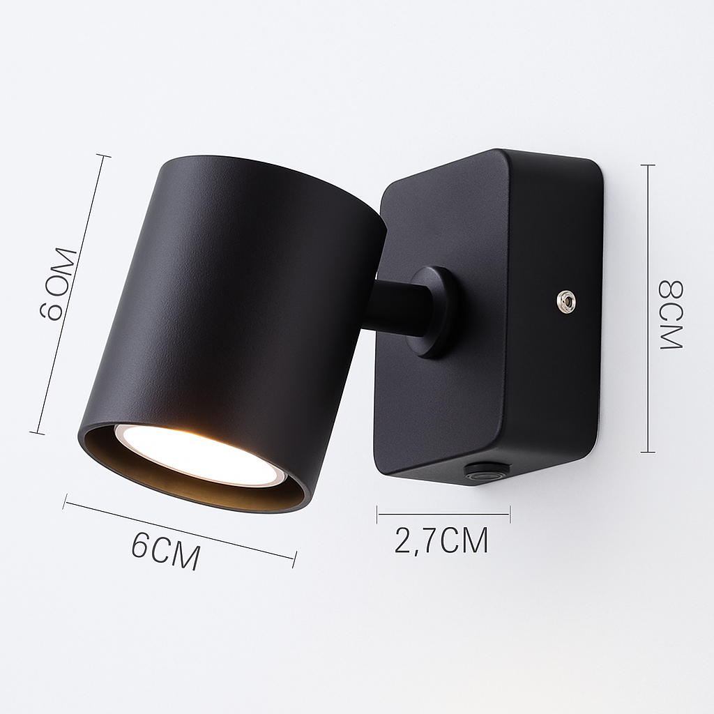 applique murale led pliable rotative style moderne pour hôtel - vue 3 sur 10