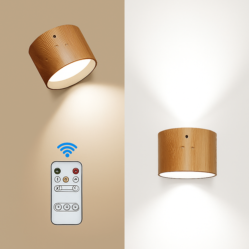 Applique murale LED rechargeable avec télécommande tactile - vue 2 sur 9
