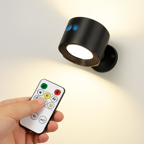 Applique murale LED rechargeable avec télécommande tactile - vue 8 sur 9