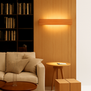 Applique murale LED rectangulaire en bois taillé Japan