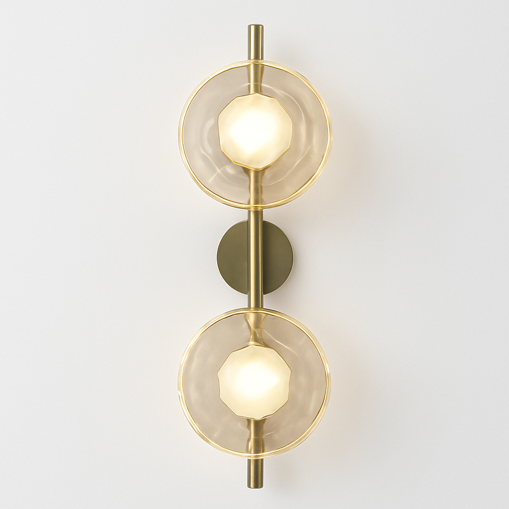 Applique murale Led ronde en verre coloré au Design post-moderne - vue 11 sur 12