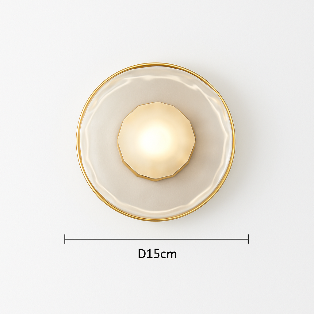 Applique murale Led ronde en verre coloré au Design post-moderne