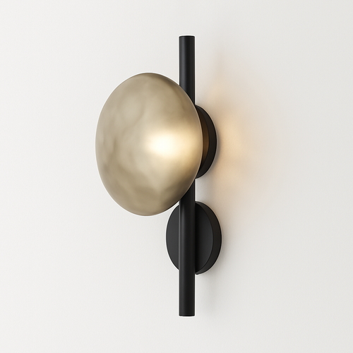 Applique murale Led ronde en verre coloré au Design post-moderne - vue 10 sur 12