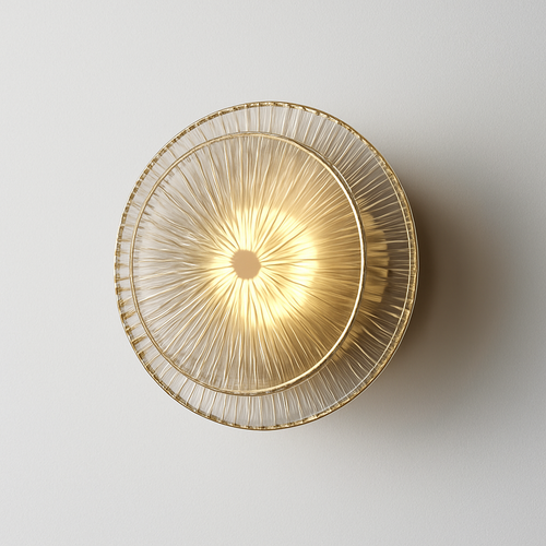 applique murale led ronde en verre pour intérieur moderne - vue 4 sur 6