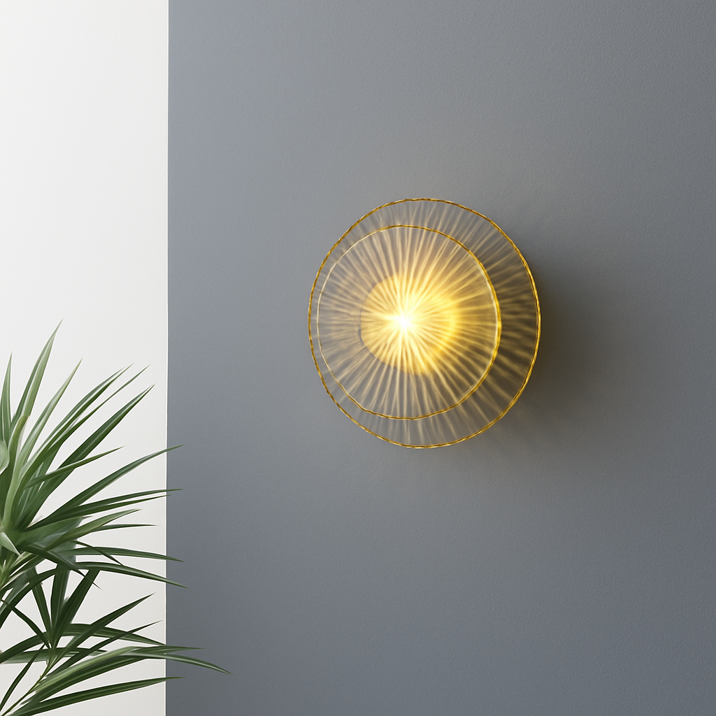 applique murale led ronde en verre pour intérieur moderne - vue 6 sur 6