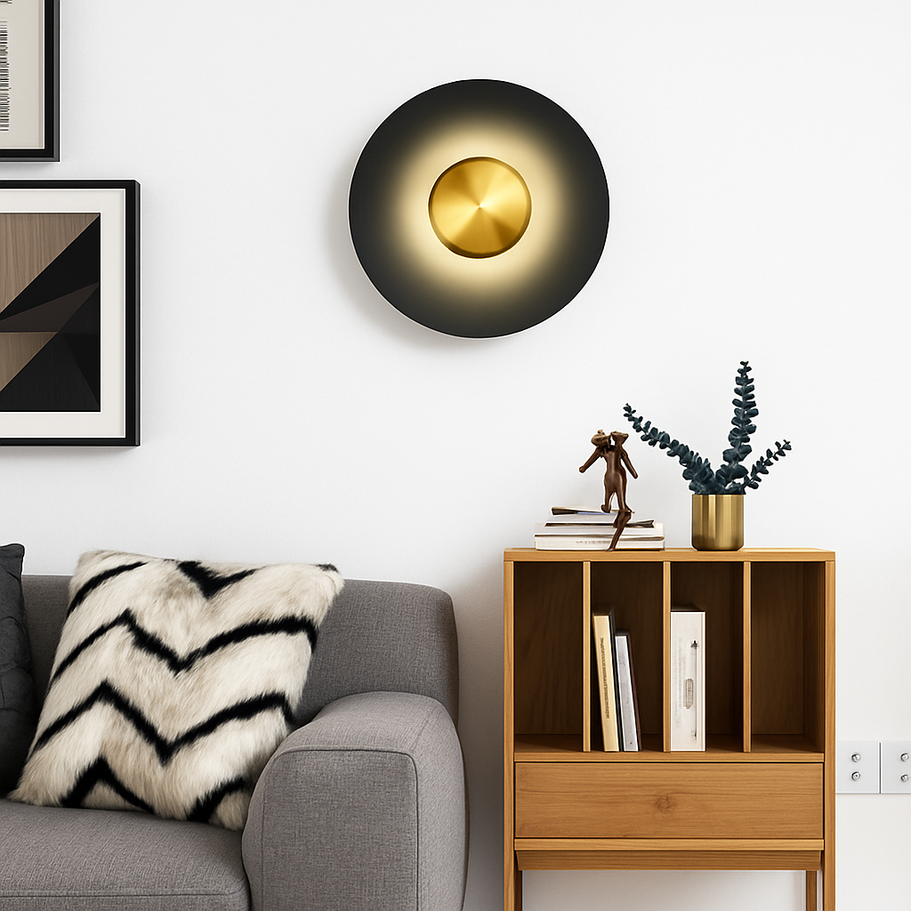 applique murale led ronde moderne pour décoration intérieure éclairage élégant - vue 4 sur 11