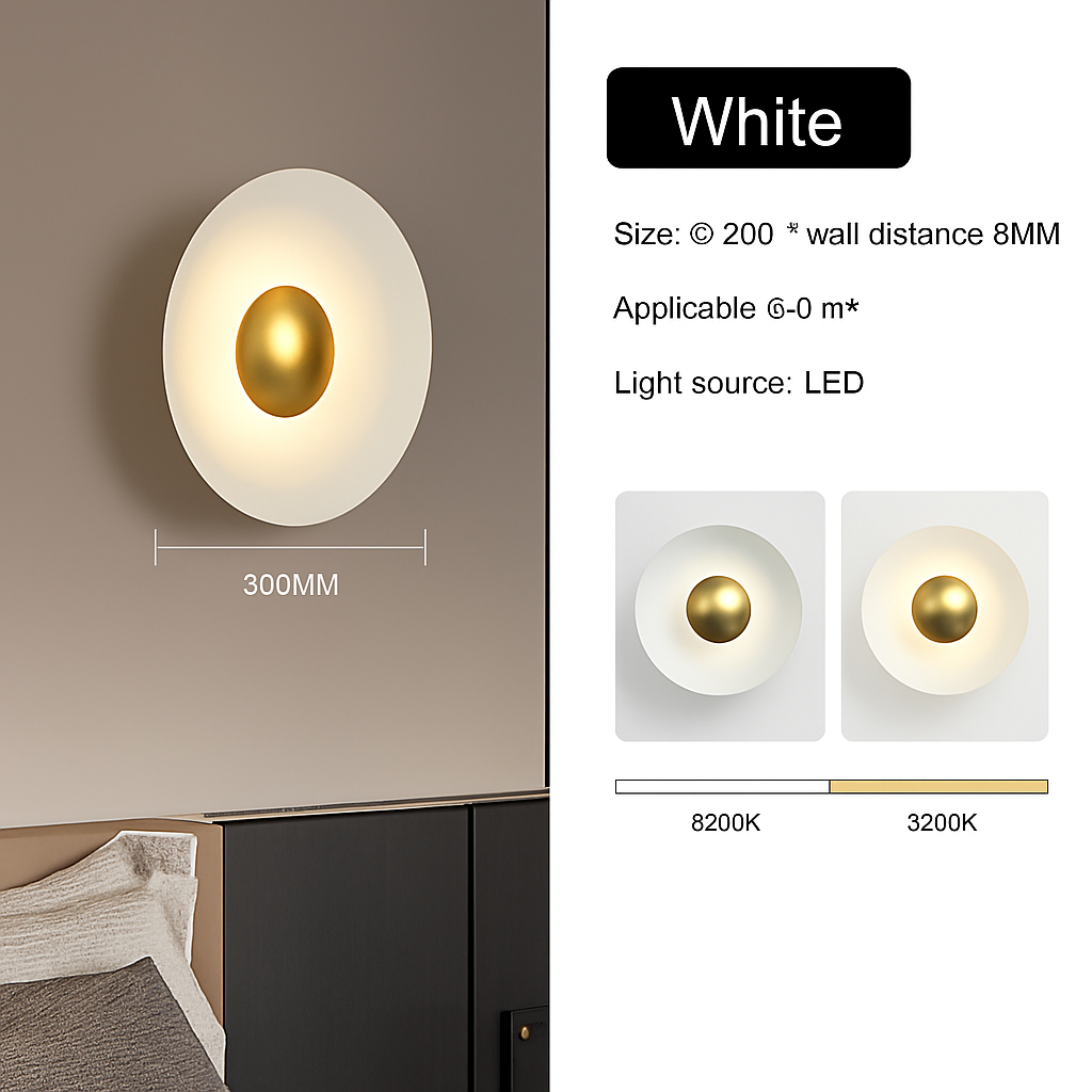 applique murale led ronde moderne pour décoration intérieure éclairage élégant
