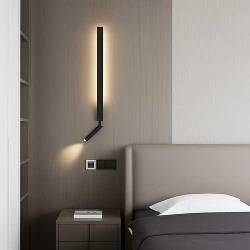 Applique murale Led rotative longue et minimaliste moderne - vue 2 sur 9