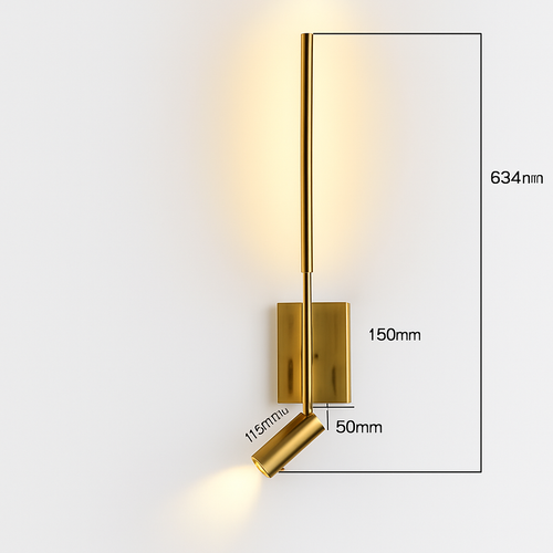 Applique murale Led rotative longue et minimaliste moderne - vue 8 sur 9