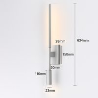 Applique murale Led rotative longue et minimaliste moderne