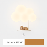 applique murale led singe lapin nuage pour enfants