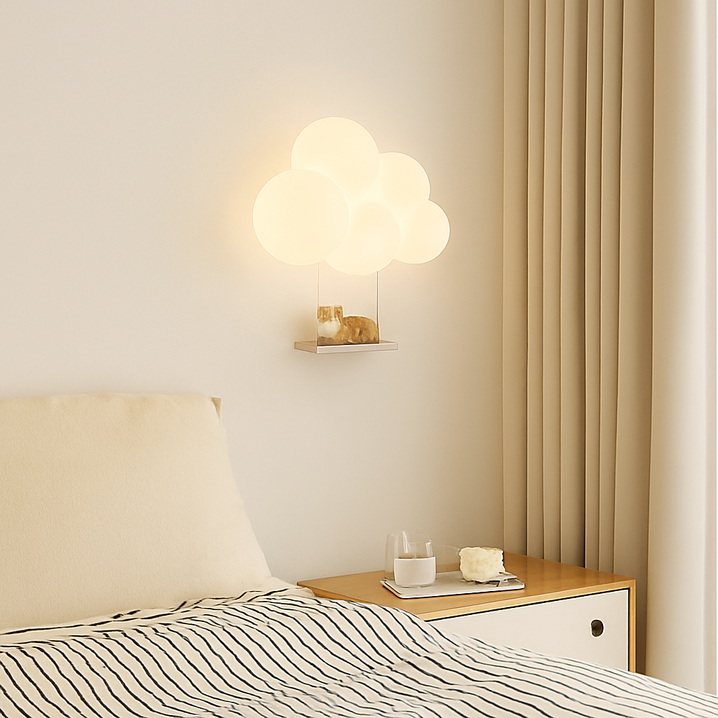 applique murale led singe lapin nuage pour enfants - vue 4 sur 13