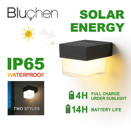 applique murale led solaire moderne étanche pour extérieur jardin - vue 4 sur 8