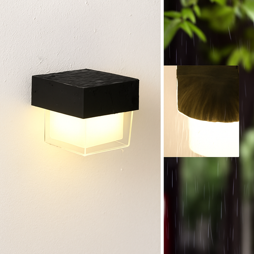 applique murale led solaire moderne étanche pour extérieur jardin - vue 3 sur 8